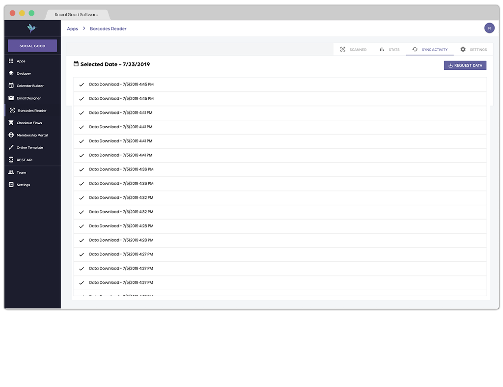 Barcode scan response time less than one second - Keep your data always up to date.