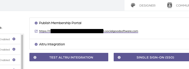 Add a subdomain: membership portal target address