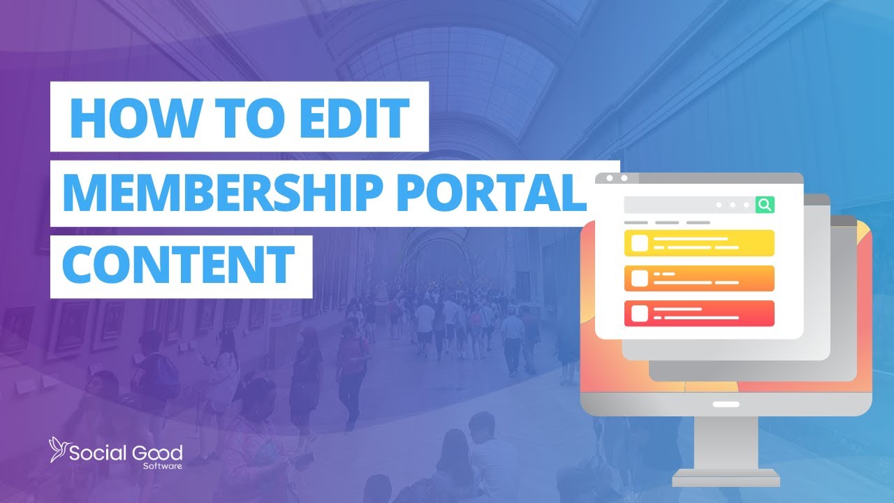 How to edit membership portal content