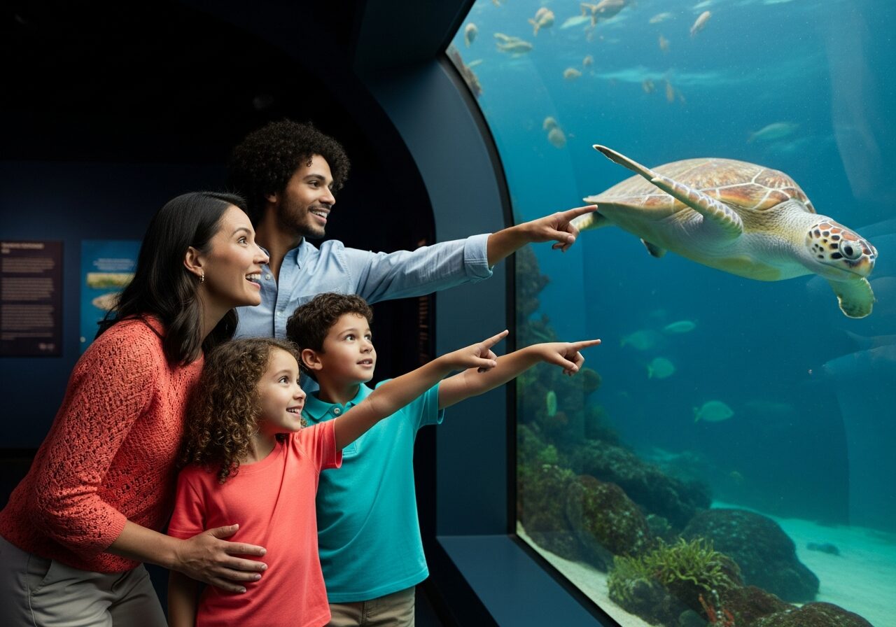 Visitors streaming into a zoo entrance