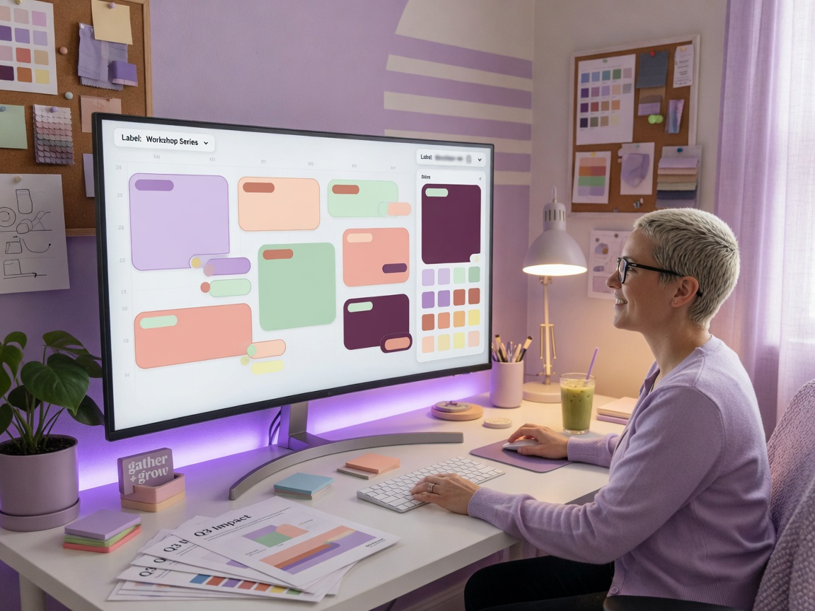 Customizing calendar colors labels and event types