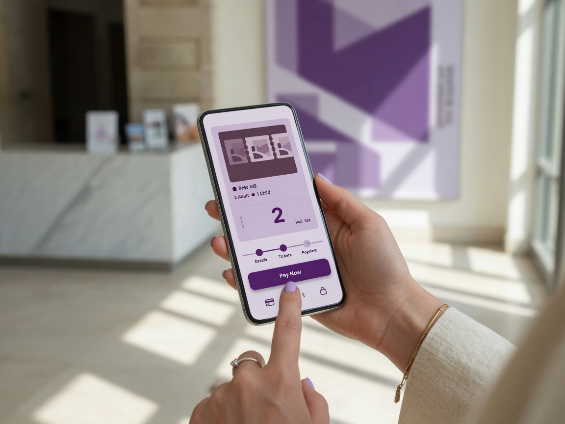 Mobile-first ticket checkout on a smartphone