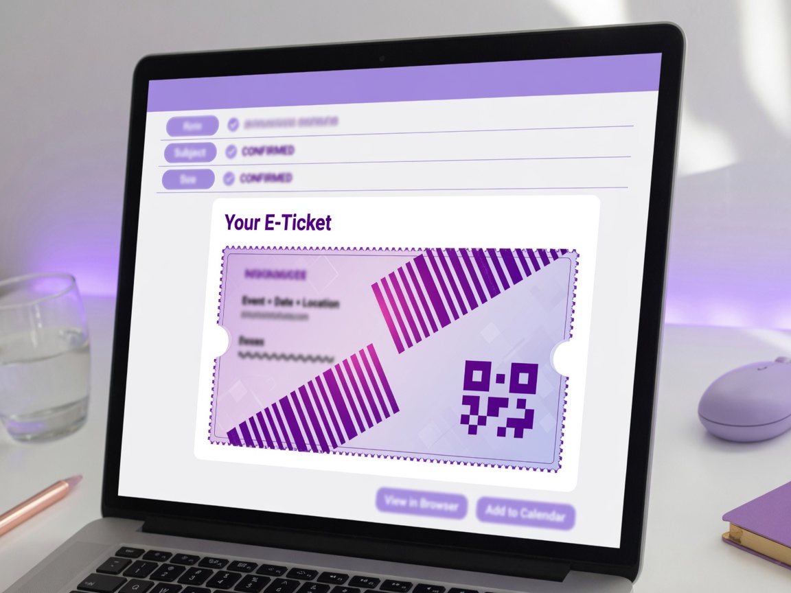 Branded confirmation email with e-ticket
