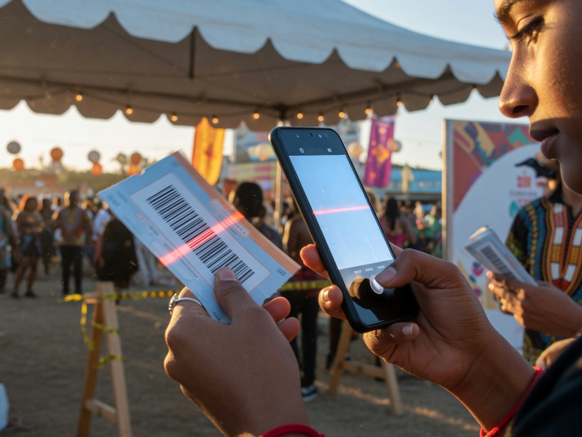 Fast barcode scan validating a ticket with live Altru data