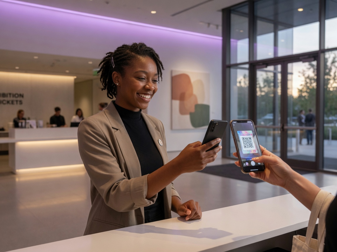 Staff scanning a guest ticket with the Ticket Scanner mobile app