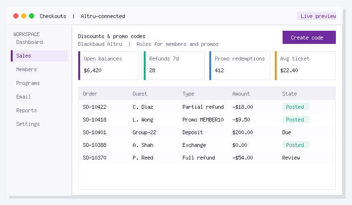 Altru to Stack Multiple Discounts in Blackbaud Sales Workflows