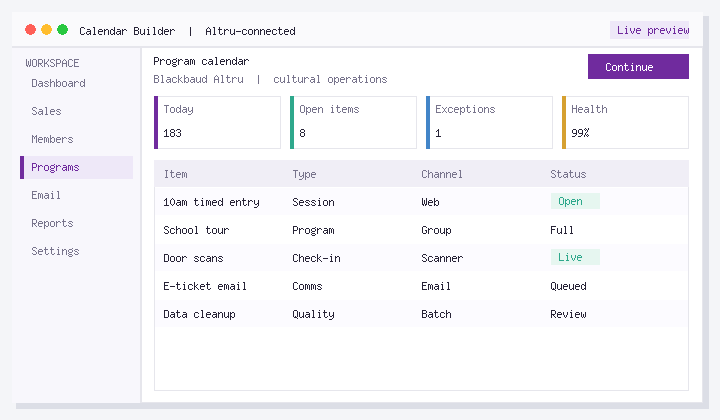 How Altru Organizations Handle Timed ticketing